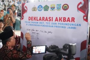Belasan Ribu Pelajar Jambi Deklarasi Tolak IRET, TCC dan Bullying